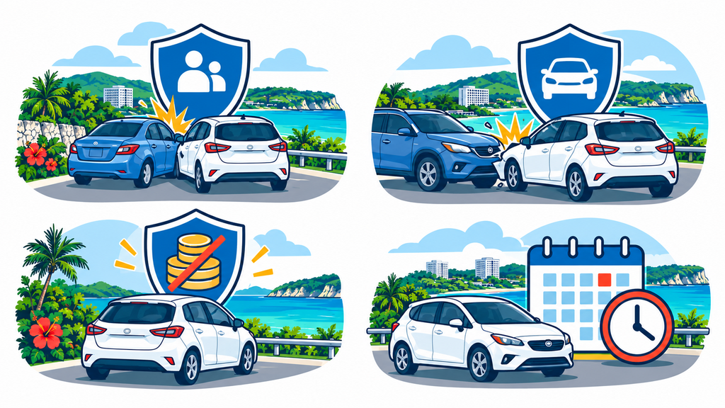 Illustration comparing what LP, CDW, ZDW and NOC cover